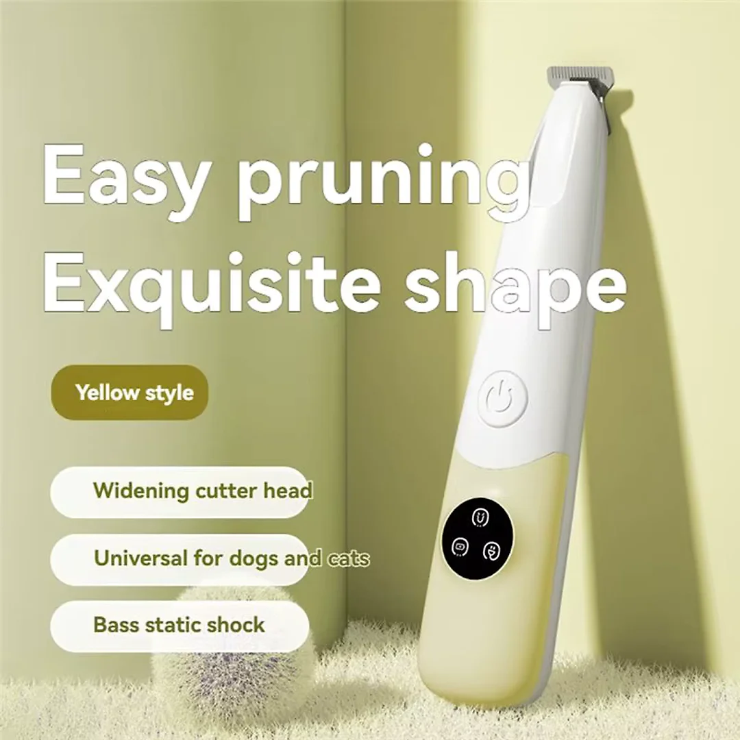 Cat Hair Trimmer Low Noise, Cordless Pet Clippers for Cats & Small Dogs, Gentle Electric Shaver for Paws & Face, Pastel Colors