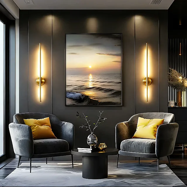 Rechargeable Wall Sconce with Remote, Battery Operated LED Wall Light Bar, Cordless 360 Degree Rotating & Dimmable Wall Lamp