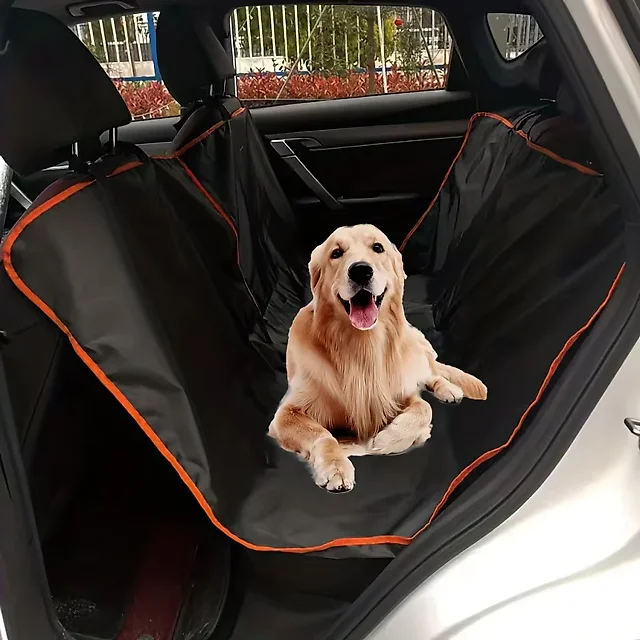 Dog Seat Cover for Back Seat, Heavy-Duty Oxford Waterproof Dog Hammock, Scratchproof Cushioned Car Seat Protector for Trucks & SUVs
