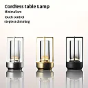 Cordless Lantern Table Lamp, Rechargeable LED Touch Lamp in Lantern or Slim Dome Style, Dimmable Battery Operated Lamp for Restaurant & Bedroom