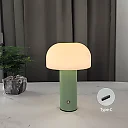 Cordless Mushroom Table Lamp, Rechargeable LED Lamp with 3 Color Temperatures & Dimming, Retro Battery Operated Bedside Lamp