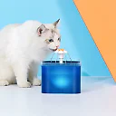 Cat Water Fountain with LED Light 2L, Automatic Pet Water Fountain for Cats & Dogs with Recirculating Filter, USB Powered