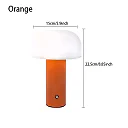 Cordless Mushroom Table Lamp, Rechargeable LED Lamp with 3 Color Temperatures & Dimming, Retro Battery Operated Bedside Lamp