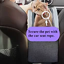 Pet Car Seat for Small Dogs & Cats, Portable Console Booster Seat with Optional Carry Bag, Soft Cotton Travel Bed