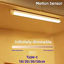 Motion Sensor Closet Light, Rechargeable Under Cabinet Lighting Wireless, USB-C LED Light Bars with 3 Color Temperatures, 2-Pack or 4-Pack