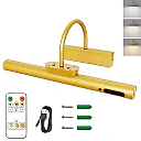 Rechargeable Picture Light with Remote, Battery Operated 4000mAh LED Art Light, Cordless Wireless Painting Light for Artwork & Mirrors