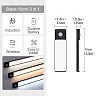 Ultra Slim Under Cabinet Lighting, Battery Operated Rechargeable Motion Sensor LED Bar with Magnetic Mount, 3 Colors & Dimming, USB-C
