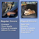 Hard Bottom Dog Seat Cover, Back Seat Extender for Large Dogs, Waterproof Detachable Car Platform for Cars & SUVs, 50 x 24 in