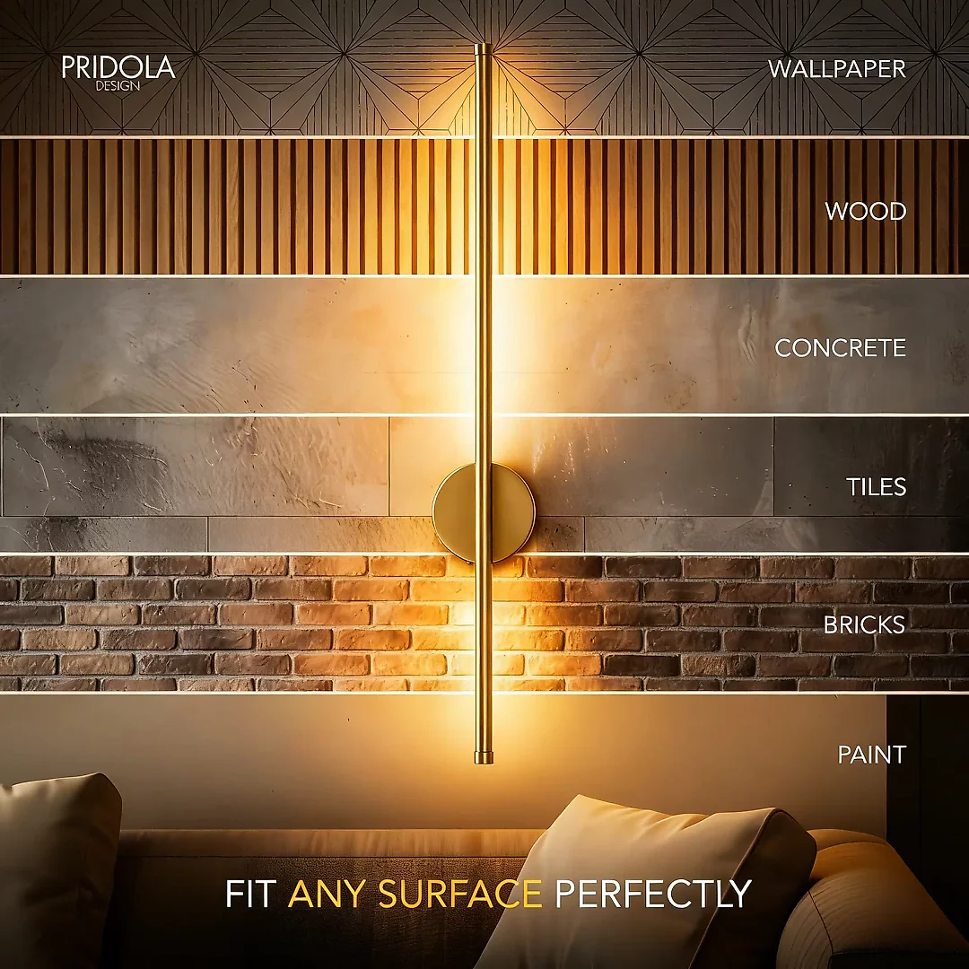 Rechargeable Wall Sconce with Remote, Battery Operated LED Wall Light Bar, Cordless 360 Degree Rotating & Dimmable Wall Lamp