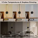 Rechargeable Wall Sconce with Remote, Battery Operated LED Wall Light Bar, Cordless 360 Degree Rotating & Dimmable Wall Lamp