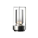Crystal Lantern Lamp, Aluminum Cordless Table Lamp with 2000mAh Rechargeable Battery, LED Touch Dimming for Restaurant, Patio & Camping