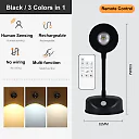 Wireless Picture Light, Rechargeable 2000mAh LED Art Spotlight with Remote or Motion Sensor, Dimmable Cordless Accent Light