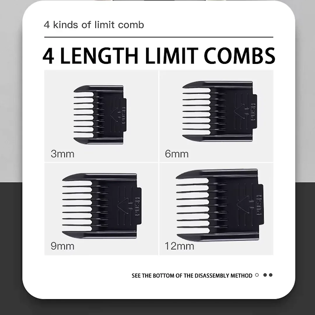 Dog Grooming Kit with Clippers, Rechargeable Cordless Dog Clippers with Guide Combs, Scissors & Nail Clipper Options for Dogs & Cats