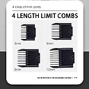Dog Grooming Kit with Clippers, Rechargeable Cordless Dog Clippers with Guide Combs, Scissors & Nail Clipper Options for Dogs & Cats