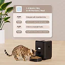 Automatic Cat Feeder with Timer, Programmable Pet Food Dispenser with LCD Display for Cats & Dogs, Wi-Fi App or Button Control
