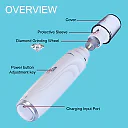 Dog Nail Grinder Rechargeable, Quiet 2-Speed Electric Dog Nail Trimmer for Small, Medium & Large Dogs, Gentle Paw Grooming