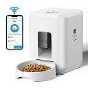 Automatic Cat Feeder with Timer, Programmable Pet Food Dispenser with LCD Display for Cats & Dogs, Wi-Fi App or Button Control