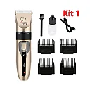 Dog Grooming Kit with Clippers, Rechargeable Cordless Dog Clippers with Guide Combs, Scissors & Nail Clipper Options for Dogs & Cats