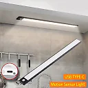 Ultra Slim Under Cabinet Lighting, Battery Operated Rechargeable Motion Sensor LED Bar with Magnetic Mount, 3 Colors & Dimming, USB-C