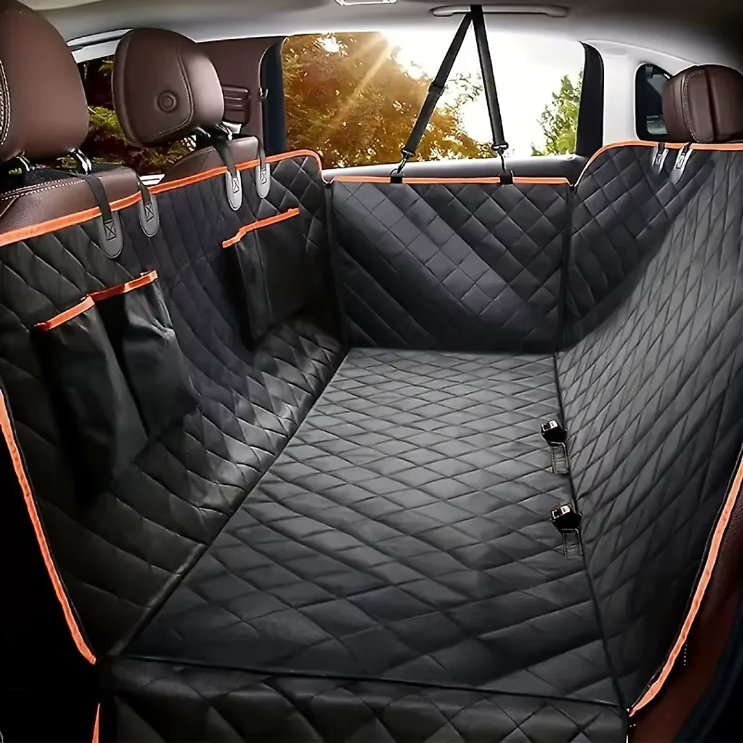 Dog Seat Cover for Back Seat, Waterproof Dog Hammock for Car, Scratch-Resistant Rear Seat Protector for Cars, Trucks & SUVs