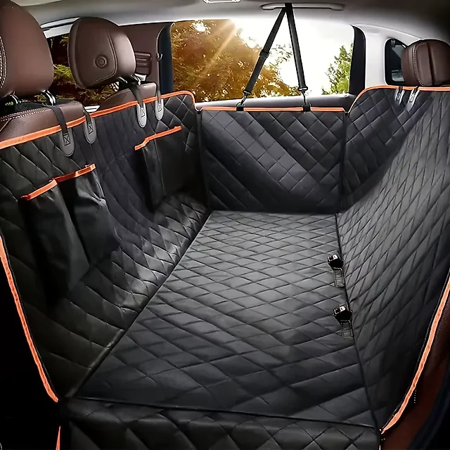 Dog Seat Cover for Back Seat, Waterproof Dog Hammock for Car, Scratch-Resistant Rear Seat Protector for Cars, Trucks & SUVs