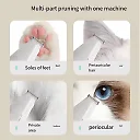 Dog Paw Trimmer with Hair Suction, 2-in-1 Rechargeable Pet Trimmer for Paws, Ears & Face, Low-Noise & Mess-Free Grooming