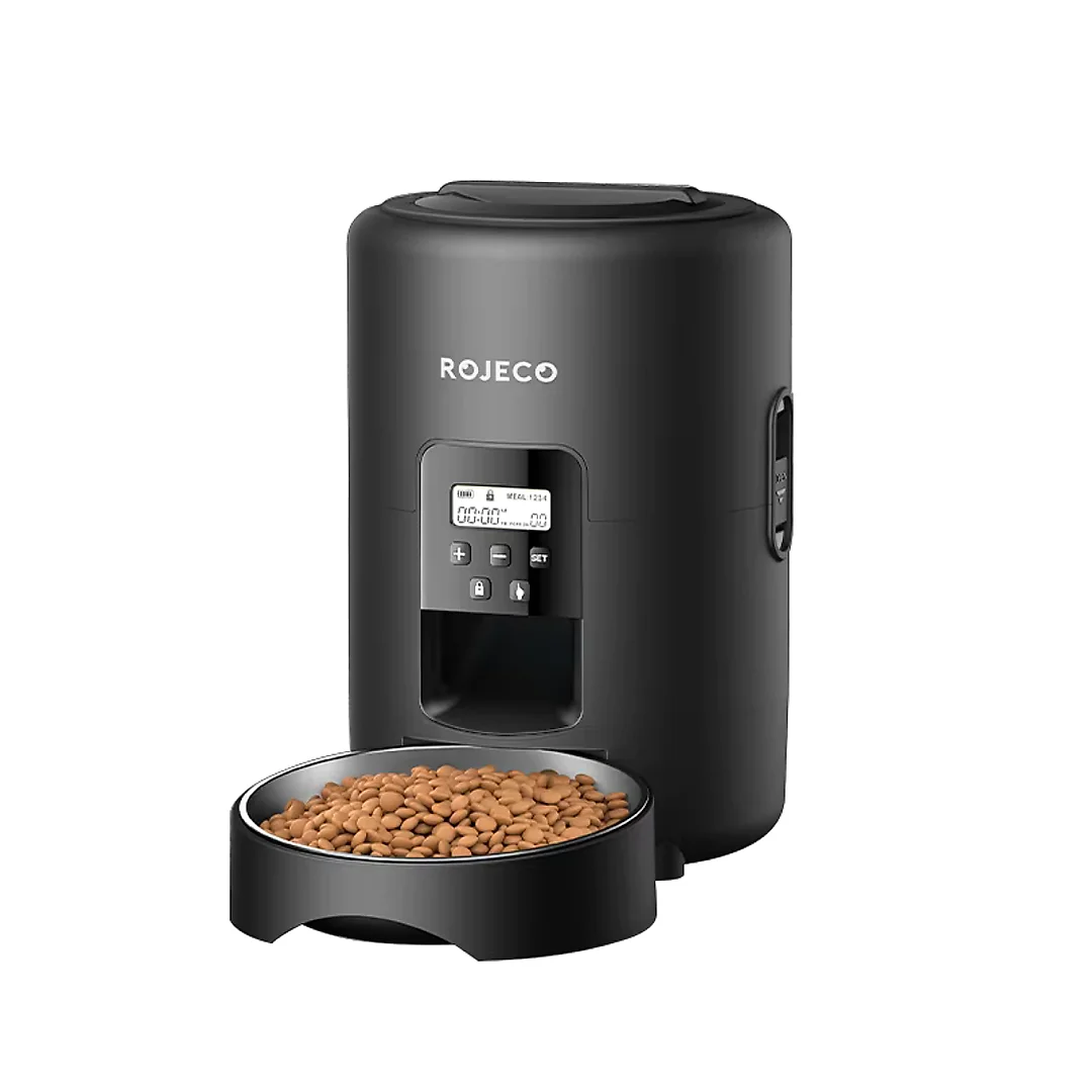 Automatic Cat Feeder 2L, Smart Pet Food Dispenser with Scheduled Meals & LCD Display, Wi-Fi App or Button Control