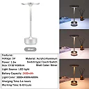 Cordless Lantern Table Lamp, Rechargeable LED Touch Lamp in Lantern or Slim Dome Style, Dimmable Battery Operated Lamp for Restaurant & Bedroom