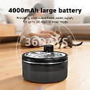 Cordless Cat Water Fountain 3L, 4000mAh Battery Pet Fountain with Motion Sensor & Stainless Steel Tray, Ultra-Quiet, Black