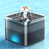 Cat Water Fountain with LED Light 2L, Automatic Pet Water Fountain for Cats & Dogs with Recirculating Filter, USB Powered