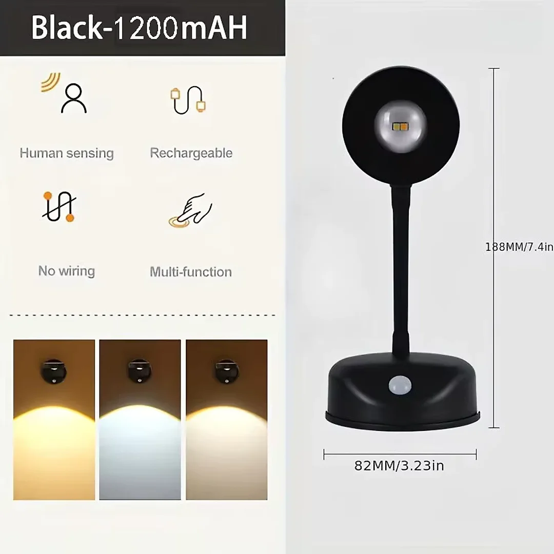 Motion Sensor Spotlight Indoor, Rechargeable Wireless LED Accent Lights for Art & Shelves, 3 Color Temperatures, 2-Pack or 4-Pack