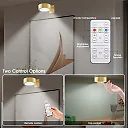 Battery Operated Picture Lights with Remote, Magnetic LED Puck Art Spotlights, Dimmable with Timer & 3 Color Modes, 3-Pack or 6-Pack