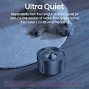 Cat Water Fountain Stainless Steel with US Adapter, Quiet Pet Water Fountain for Cats & Dogs, 2L or 4L