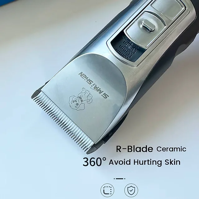 Professional Dog Clippers for Thick Coats, High-Power Cordless Dog Grooming Clippers with Detachable Blade & Digital Display