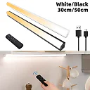 Under Cabinet Lighting with Remote, Rechargeable 12 Inch Magnetic LED Light Bar, Dimmable 3 White Tones, Wireless Shelf Light