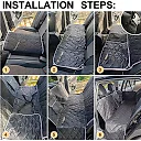 Hard Bottom Dog Seat Cover, Waterproof Oxford Back Seat Extender, Scratch-Resistant Dog Car Platform for Medium Dogs