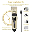 Dog Clippers Cordless, USB Rechargeable Dog Hair Clippers with Guide Combs, Quiet Pet Grooming Trimmer for Dogs & Cats