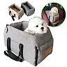 Dog Car Seat for Small Dogs, Center Console Booster Seat with Safety Tether, Portable Pet Car Seat & Carrier for Small Dogs & Cats