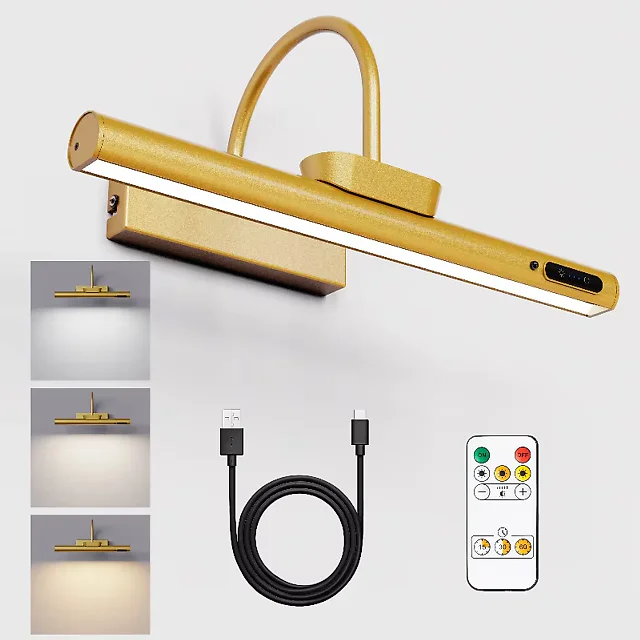 Rechargeable Picture Light with Remote, Battery Operated 4000mAh LED Art Light, Cordless Wireless Painting Light for Artwork & Mirrors