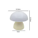 Mushroom Lamp, Cordless Rechargeable Mini Table Lamp with Touch Control, Battery Operated LED Night Light for Bedroom, Nursery & Cafe