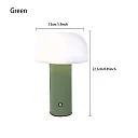 Cordless Mushroom Table Lamp, Rechargeable LED Lamp with 3 Color Temperatures & Dimming, Retro Battery Operated Bedside Lamp
