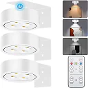 Battery Operated Picture Lights with Remote, Magnetic LED Puck Art Spotlights, Dimmable with Timer & 3 Color Modes, 3-Pack or 6-Pack