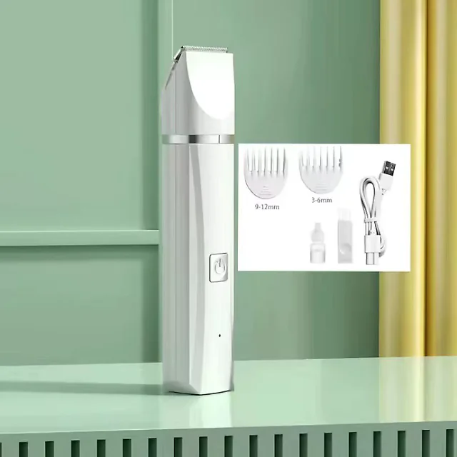 Quiet Dog Clippers, Rechargeable Cordless Pet Grooming Clippers with Stainless Steel Blade for Dogs & Cats, Home Grooming