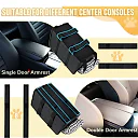 Dog Car Seat for Small Dogs, Center Console Dog Seat with Safety Leash, Soft Cushion & Adjustable Straps, Portable Pet Booster, Black