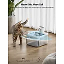Wireless Cat Fountain Stainless Steel 2.5L, 4000mAh Battery Operated Pet Water Fountain with Motion Sensor, Quiet & Cordless