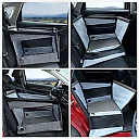 Dog Car Seat with Mesh Safety Cover, Waterproof Pet Booster Seat for Small & Medium Dogs, Stable Back Seat Travel Bed, Gray