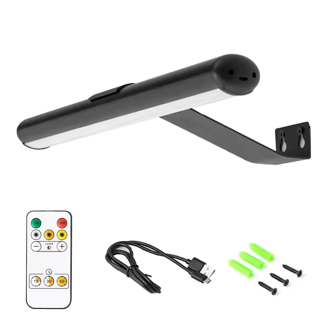 Rechargeable Picture Light with Remote, Battery Operated 4000mAh LED Art Light, Cordless Wireless Painting Light for Artwork & Mirrors