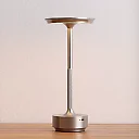 Aluminum Cordless Table Lamp, 4000mAh Rechargeable LED Touch Lamp with Stepless Dimming, Battery Operated Retro Lamp for Dining & Bedside
