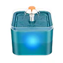 Cat Water Fountain with LED Light 2L, Automatic Pet Water Fountain for Cats & Dogs with Recirculating Filter, USB Powered