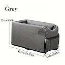 Pet Car Seat for Small Dogs & Cats, Portable Console Booster Seat with Optional Carry Bag, Soft Cotton Travel Bed